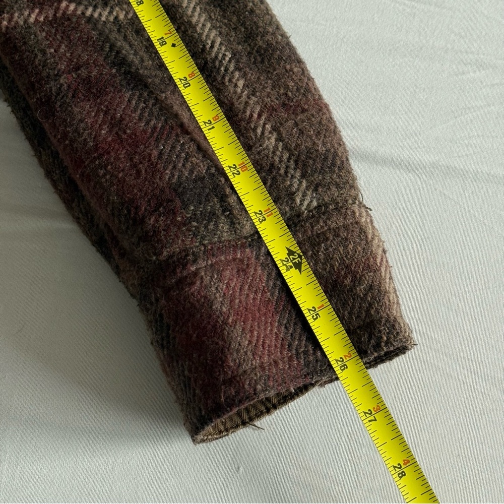 Vintage Chore Jacket Mens XL Flannel Wool Blend Barn Coat Workwear Utility Brown - Picture 16 of 16